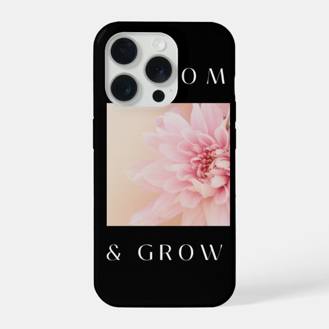 Bloom & Grow Rosa Suave Estética Floral iPhone 15  (Verso)
