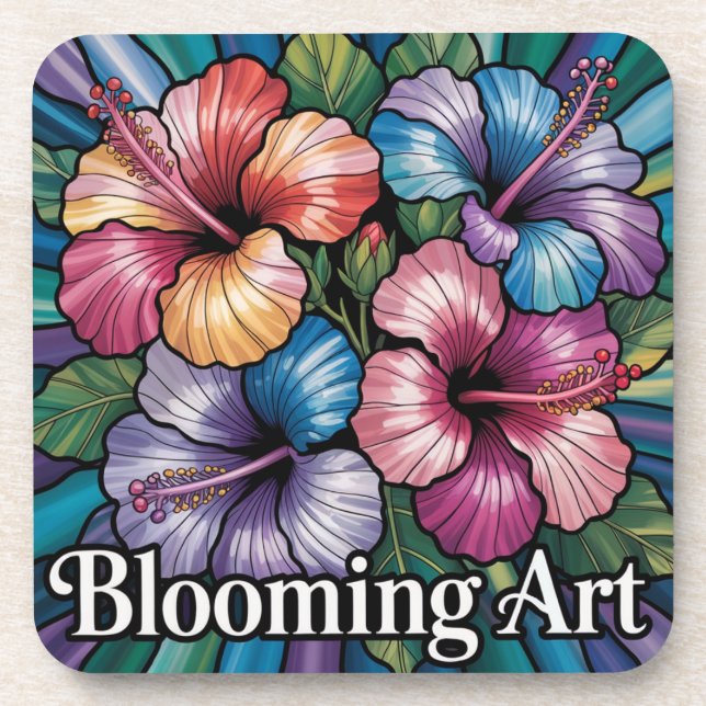 Blooming Art Hibiscus Plastic Porta copos (Frente)