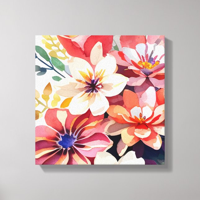 Blooming Bliss Floral Canvas Art (Frente)