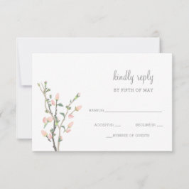 Blooming Blush Floral Weding rsvp