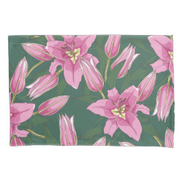 Blooming Lilies in Deep Green