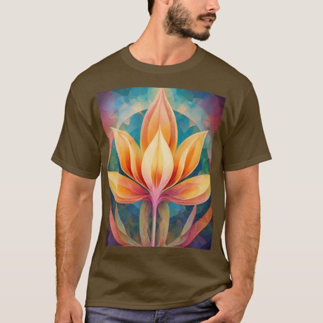 Blooming Lotus: Serenidade em T-Shirt Design (Frente)