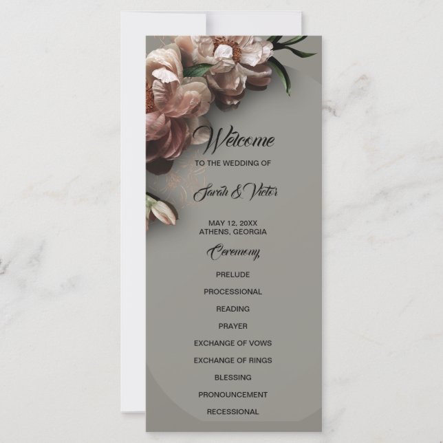 Blooming Peonies 2 sided Program (Frente)