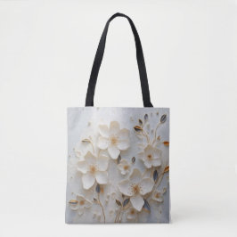Blooms dourados: Bolsa branco com desejo floral el