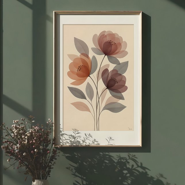 Blooms etéreos: Impressão Floral de Aquarela Mudad (Criador carregado)