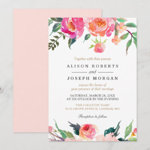 BLOOMS PINTADOS Convite para Casamento Farmacológi