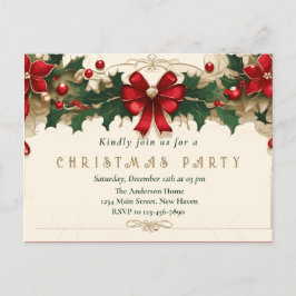 Blooms Vintage: Convite de Natal Retro