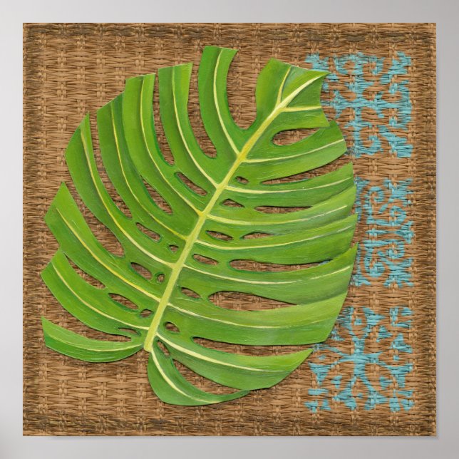 Bloquear Palma de Impressão no Fundo do Wicker (Frente)