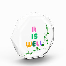 Bloqueio de acrílico inspirador