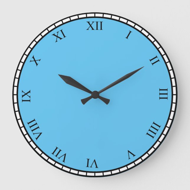 Bloqueio de Rosto do Relógio Romano Preto (Frente)