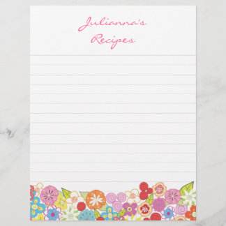 Blossomas Brilhantes Inserir Binder Páginas Letras