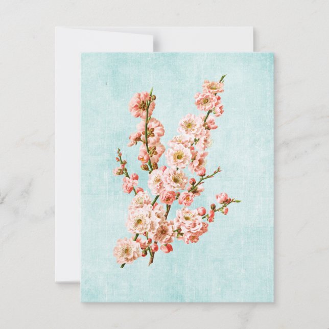 Blossomas de ameixa em Denim Envelhecido (Frente)