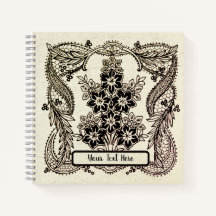 Blossomas sagrados - Notebook para ornamento de fl