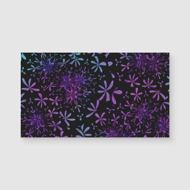 Blossomo Floral Púrpura da Aqua Retro (Frente)