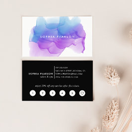 Blot Indigo Watercolor | Cartão de fidelidade