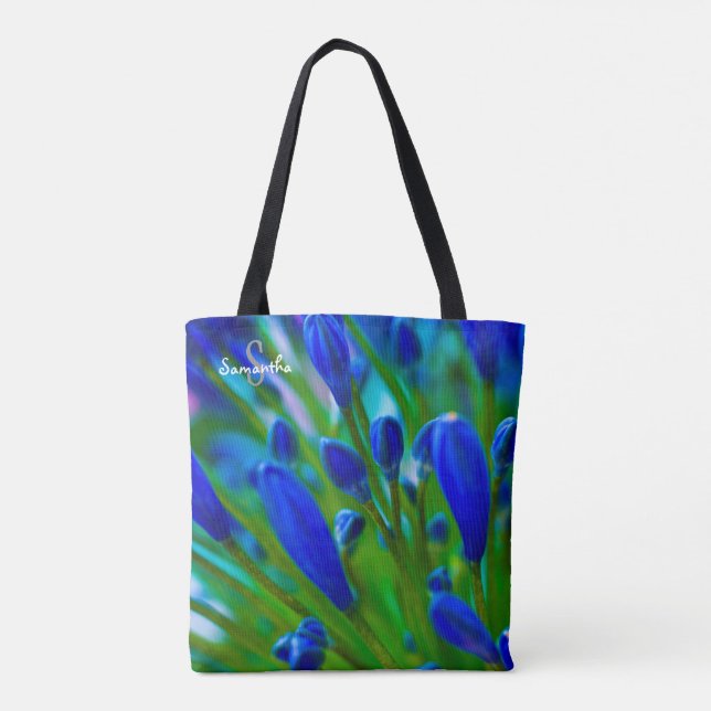 Blue Agapanthus Tote bag (Verso)