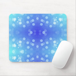 Blue and turquoise mouse pad with a bokeh pattern