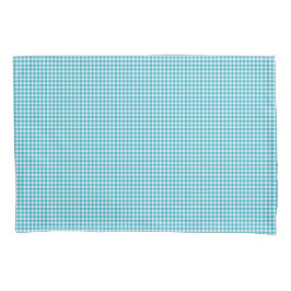 Blue and white gingham check pattern displayed 