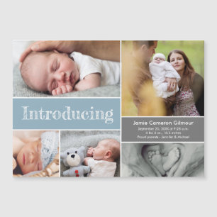 Blue Apresentando colagem fotográfica para o beb