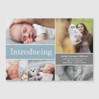 Blue Apresentando colagem fotográfica para o bebê