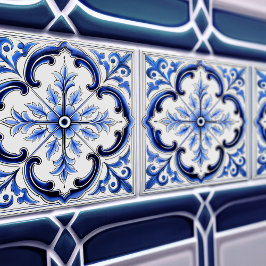 Blue Azulejo Talavera Ceramic Tile