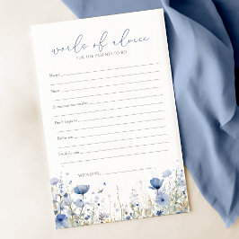Blue Baby In Bloom Wildflower Advice Card
