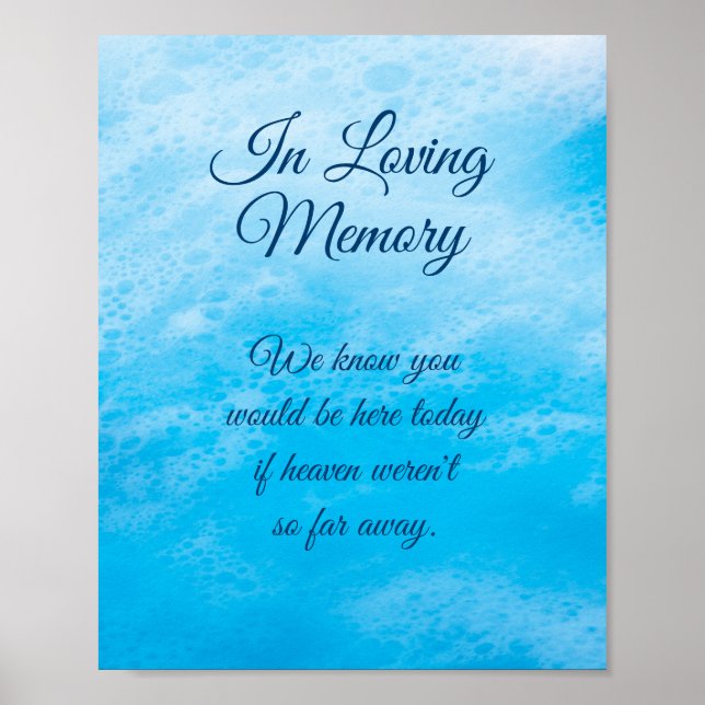 Blue Beach Waves no Loving Memory Poster (Frente)