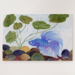 Blue Betta Fish Quebra-cabeça