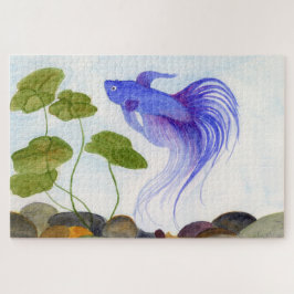 Blue Betta Fish Quebra-cabeça