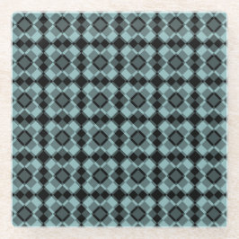 Blue Black Checker Argyle Pattern