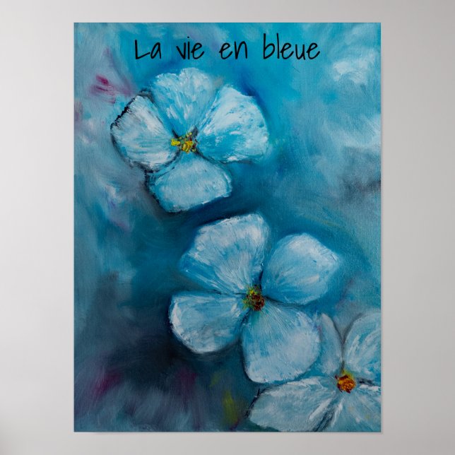 Blue blossoms „la vie en bleue“  poster (Frente)