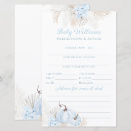 Blue Boho Pumpkin Baby Predição Jogo