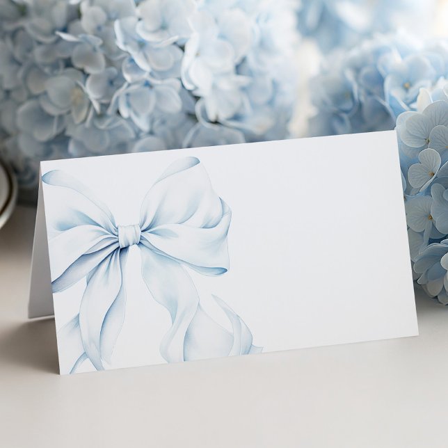 Blue Bow - Baptism Place Cards (Criador carregado)