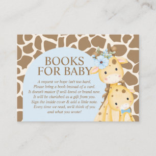 Blue Boy Giraffe Books Para Cartão De Recinto