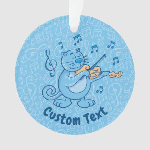 Blue Cat com ornamento violino
