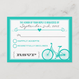 Blue Chevron Trendy Bicycle Hearding RSVP