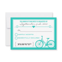 Blue Chevron Trendy Bicycle Hearding RSVP