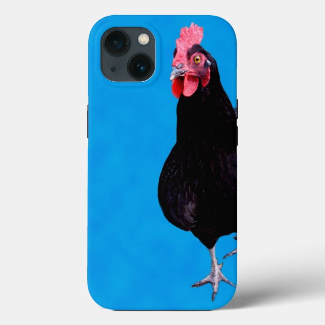 Blue Chicken Strut, iPhone 13 Case (Verso)