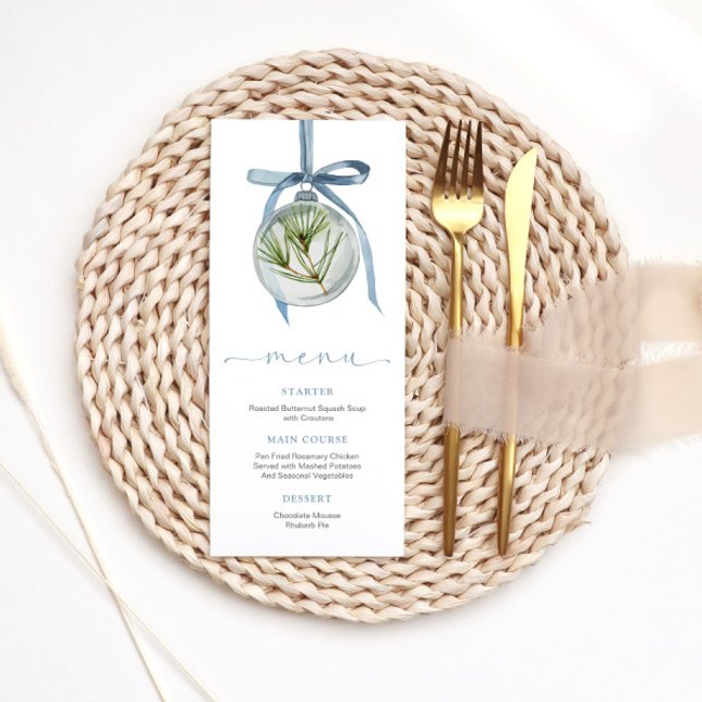 Blue Christmas Dinner Menu (Criador carregado)