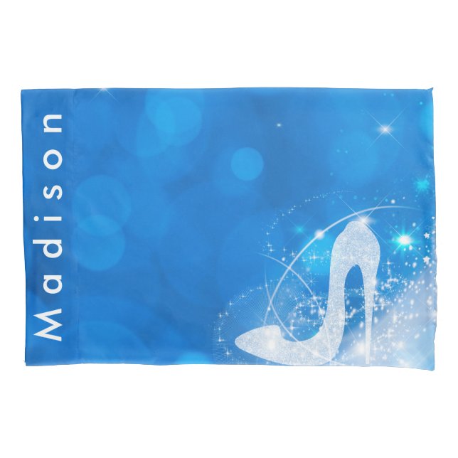 Blue Cinderella Sparkle High Heel Personalizado (Frente)