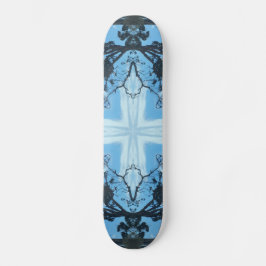 Blue Cross Nature Pattern Skateboard