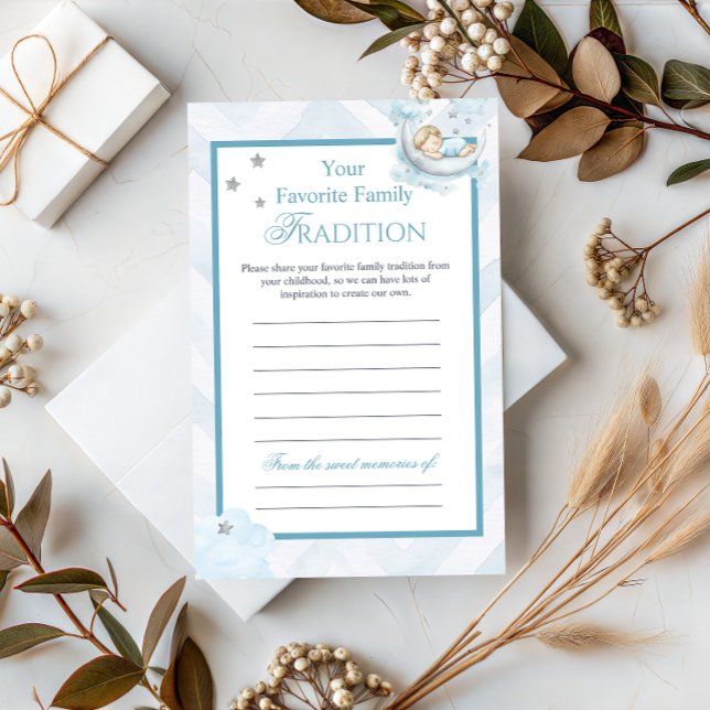 Blue Crown Family Tradition Baby Shower Advice (Criador carregado)