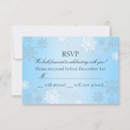 Blue Crystal Snowflake Winter Wonderland RSVP