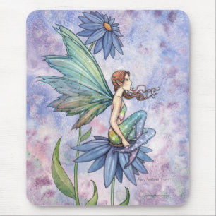 Blue Daisy Fairy Mousepad de Molly Harrison