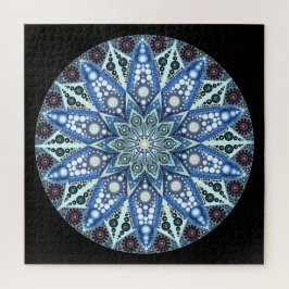 Blue Diamond Mandala Quebra-cabeça