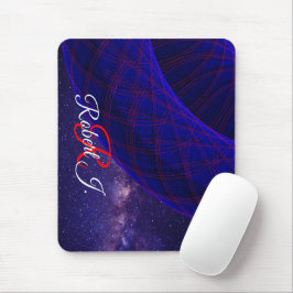 Blue Donuts In Outer Space Mouse Pad