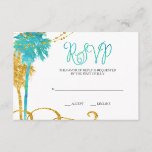 Blue Dourado Watercolor Beach Bat Mitzvah RSVP