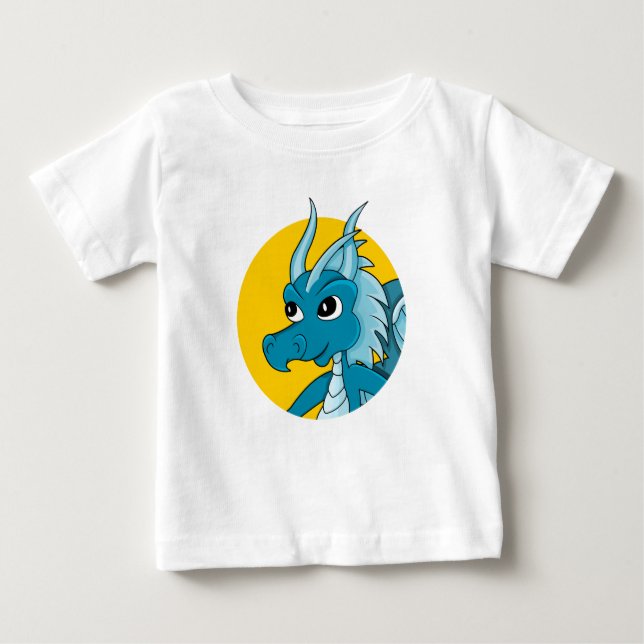 Blue dragon cartoon baby T-Shirt (Frente)