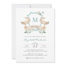 Blue É um convite para Chás de fraldas