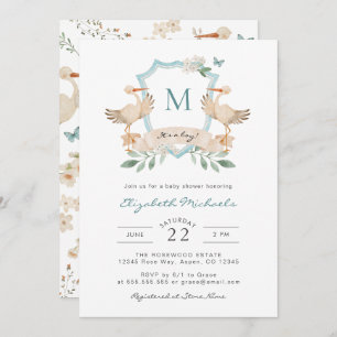 Blue É um convite para Chás de fraldas